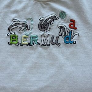 Bermuda Dolphin Embroidered Kids T-Shirt
